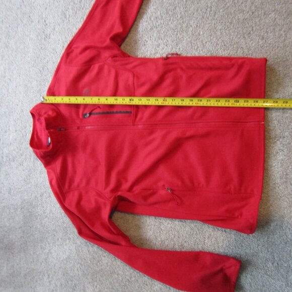 North Face Mens Size Medium Red Light Polyester Full Zip Jacket - Picture 8 of 11